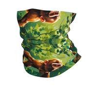 Fascia sportiva con stampa macachi sull'albero, per corsa, fitness e alpinismo