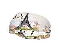 Fascia sportiva con stampa Torre Eiffel, unisex, traspirante, antiscivolo, durevole e di lunga durata