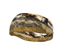 Fascia sportiva decorativa AEKGOHP Africa, con stampa zebrata, elastica, traspirante, morbida e traspirante, per uomini e donne