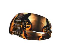 Fascia sportiva decorativa AEKGOHP Instrumental Guitar stampata - elastica, traspirante, morbida e traspirante per uomini e donne