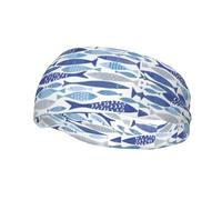 Fascia sportiva decorativa AEKGOHP Shoal of Fish stampata - elastica, traspirante, morbida e traspirante per uomini e donne
