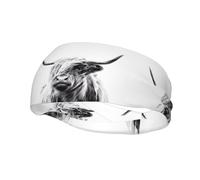 Fascia sportiva decorativa AEKGOHP Strong Cow, elastica, traspirante, morbida e traspirante per uomini e donne