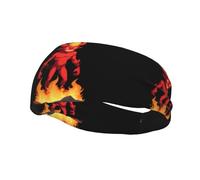 Fascia sportiva decorativa per il sudore con stampa YYHWHJDE Devil on the Rocks, elastica, traspirante, morbida e traspirante, per uomini e donne