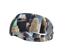 Fascia sportiva decorativa per il sudore YYHHAOFA New York City Scenery Stamp - elastica, traspirante, morbida e traspirante per uomini e donne