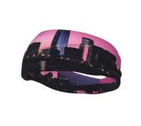 Fascia sportiva decorativa per il sudore YYHHAOFA New York Night Sky, elastica, traspirante, morbida e traspirante per uomini e donne