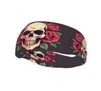 Fascia sportiva decorativa per il sudore YYHWHJDE Day Of The Dead Sugar Roses Skull Pattern Fasce per uomini e donne