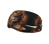 Fascia sportiva decorativa per il sudore YYHWHJDE The Lion's Gaze Pattern Fasce per uomini e donne