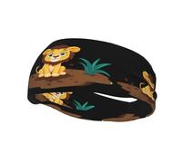 Fascia sportiva decorativa YYHWHJDE Little Lion playing in the mud Prints, elastica, traspirante, morbida e traspirante per uomini e donne