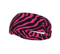Fascia sportiva decorativa YYHWHJDE Zebra Tiger Leopard rosa stampe - elastico, traspirante, morbido e traspirante fascia per uomini e donne