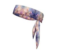 Fascia sportiva double-face, per uomo e donna, per fitness, corsa, yoga, illustrazione botanica, giardino, assorbe il sudore
