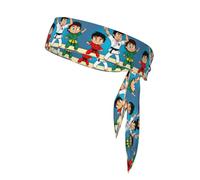 Fascia sportiva double-face WHJDPP Cartoon Karate stampata morbida e traspirante adatta per yoga, corsa e fitness