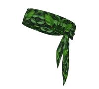 Fascia sportiva Green Leaf Nature Performance - Fascia per capelli double face traspirante per allenamento, corsa, yoga e palestra