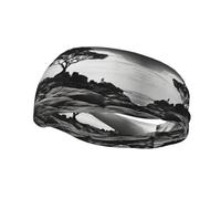 Fascia sportiva Lonely Tree per uomo e donna, ampia ed elastica, traspirante, ideale per allenamento, corsa, yoga e fitness.