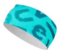 Fascia sportiva per corsa, ciclismo, trekking, fitness, yoga, crossfit, sci di fondo e attività all'aperto, HB Dolomiti Retro | donna, uomo e bambini (Lett Aqua)