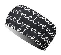 Fascia sportiva per corsa, ciclismo, trekking, fitness, yoga, crossfit, sci di fondo e attività all'aperto, HB Dolomiti Retro | Donne, uomo e bambini (Eleven Black)