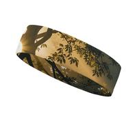 Fascia sportiva per donna e uomo, traspirante, antisudore, Dawn Head Band, fascia antisudore atletica per lo sport, fascia elastica unisex per capelli per corsa e basket, bianca