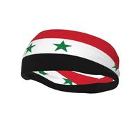 Fascia sportiva stampata con bandiera della Repubblica araba siriana, blocca rapidamente la sudorazione, adatta per fitness e sport nel tempo libero