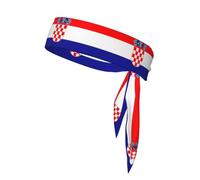Fascia sportiva traspirante con bandiera della Repubblica di Croazia, elegante, leggera e confortevole, adatta a tutti i tipi di sport