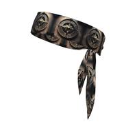 Fascia sportiva traspirante con bussola con rune norrene, elegante, leggera e confortevole, adatta per tutti i tipi di sport