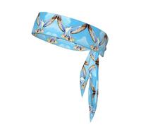 Fascia sportiva traspirante con gabbiani in volo, elegante, leggera e confortevole, adatta a tutti i tipi di sport