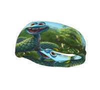 Fascia sportiva versatile BROLEO Cartoon Cobra Snake Picture - Fascia elastica e traspirante per yoga e fitness