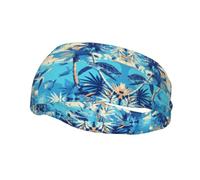Fascia sportiva versatile BROLEO con palme e tartarughe marine per immersioni subacquee, fascia elastica e traspirante per yoga, fitness