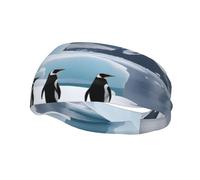 Fascia sportiva versatile per il sudore con stampa YYHWHJDE Penguins On The Iceberg - Fascia elastica e traspirante per yoga e fitness
