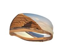 Fascia sportiva versatile XBKGOHA con piramide egiziana stampata nel deserto, elastica e traspirante, per yoga, fitness