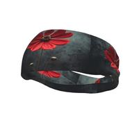 Fascia sportiva versatile YYHWHJDE a piccoli fiori rossi con stampe - fascia elastica e traspirante per yoga, fitness