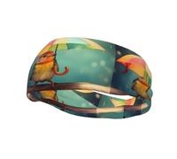 Fascia sportiva versatile YYHWHJDE Bird Under the Rainbow Umbrella Stampe - Fascia elastica e traspirante per yoga, fitness