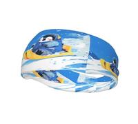 Fascia sportiva versatile YYHWHJDE con motivo pinguino su slitta, elastica e traspirante, per yoga, fitness