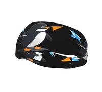 Fascia sportiva versatile YYHWHJDE con pinguino che gioca con stampe di aeroplani di carta, fascia elastica e traspirante per yoga, fitness