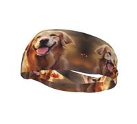Fascia sportiva versatile YYHWHJDE Dog Golden Retriever, fascia elastica e traspirante per yoga, fitness