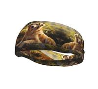 Fascia sportiva versatile YYHWHJDE Golden Retriever con stampe - Fascia elastica e traspirante per yoga, fitness
