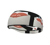 Fascia sportiva versatile YYHWHJDE I love you on the buste, fascia elastica e traspirante per yoga, fitness