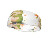 Fascia sportiva versatile YYHWHJDE Little Frog holding Flower Prints - Fascia elastica e traspirante per yoga, fitness