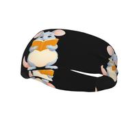 Fascia sportiva versatile YYHWHJDE Little Mouse reading a book Pattern - Fascia elastica e traspirante per yoga, fitness