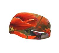 Fascia sportiva versatile YYHWHJDE Poppies in Bloom Pattern - Fascia elastica e traspirante per yoga, fitness