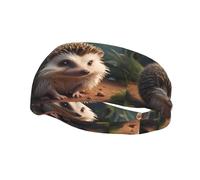 Fascia sportiva versatile YYHWHJDE Sad Little riccio con stampe - fascia elastica e traspirante per yoga, fitness