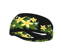 Fascia sportiva versatile YYHWHJDE Stars on Flowers Pattern - Fascia elastica e traspirante per yoga, fitness