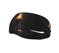 Fascia sportiva versatile YYHWHJDE Torches in the Dark Pattern - Fascia elastica e traspirante per yoga, fitness