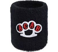 fascia sudorazione: Fascia antisudore anti-polizia ricamata, in spugna assorbente e design ricamato | Fascia polso sportiva come regalo di compleanno per i tifosi di calcio