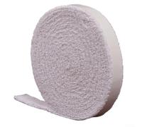 Fascia tergisudore in fibra super lunga, rotolo da 5 m, per canna da pesca, badminton e racchette da tennis, fornisce comfort e controllo della presa (5 m bianco)