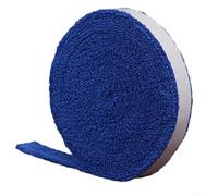 Fascia tergisudore in fibra super lunga, rotolo da 5 m per una migliore presa su canne da pesca, badminton e racchette da tennis, con prestazioni antiscivolo (5 m, blu)