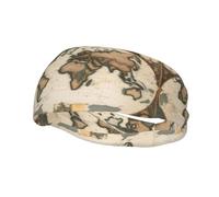 Fascia tergisudore sportiva versatile con stampa YYHWHJDE World Map - Fascia elastica e traspirante per yoga e fitness