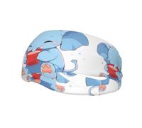 Fascia tergisudore versatile sportiva YYHWHJDE Elephant con stampe di acqua potabile - Fascia elastica e traspirante per yoga e fitness