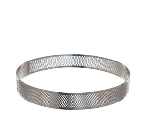 Fascia tonda microforata anello in acciaio inox Ø24 x 3,5 h cm