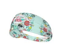 Fascia traspirante per corsa, ciclismo, fitness e yoga I Love The 90s Illustration Printed Sports Sweatband