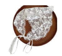 Fascia triangolare per capelli Sciarpa triangolare in pizzo floreale intrecciato bianco, fascia for capelli estiva da donna, cappello viaggio, accessori for per acconciature e decorazioni(Color-05)