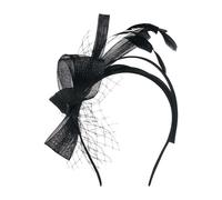 Fascia versatile con nodo per il lavoro, accessorio per capelli da sposa, con piume, design elegante, morbido materiale elasticizzato per comfort tutto il giorno, fascia alla moda da donna per